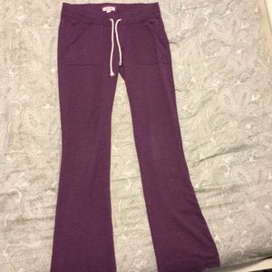 Purple drawstring sweatpants